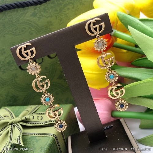 00042_ X128PQW0_ Ged0069 Gucci new flower shaped Tassel Earrings