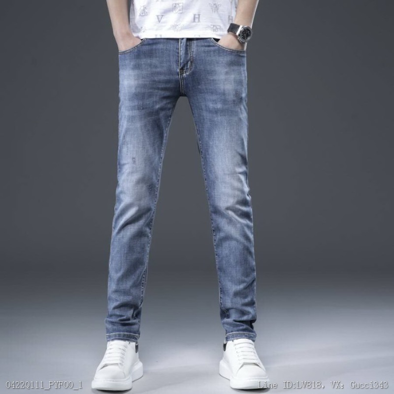 00085_ Q111PYF00_ Lv2022 spring and summer new top imported original jeans original heavy industry to create original five