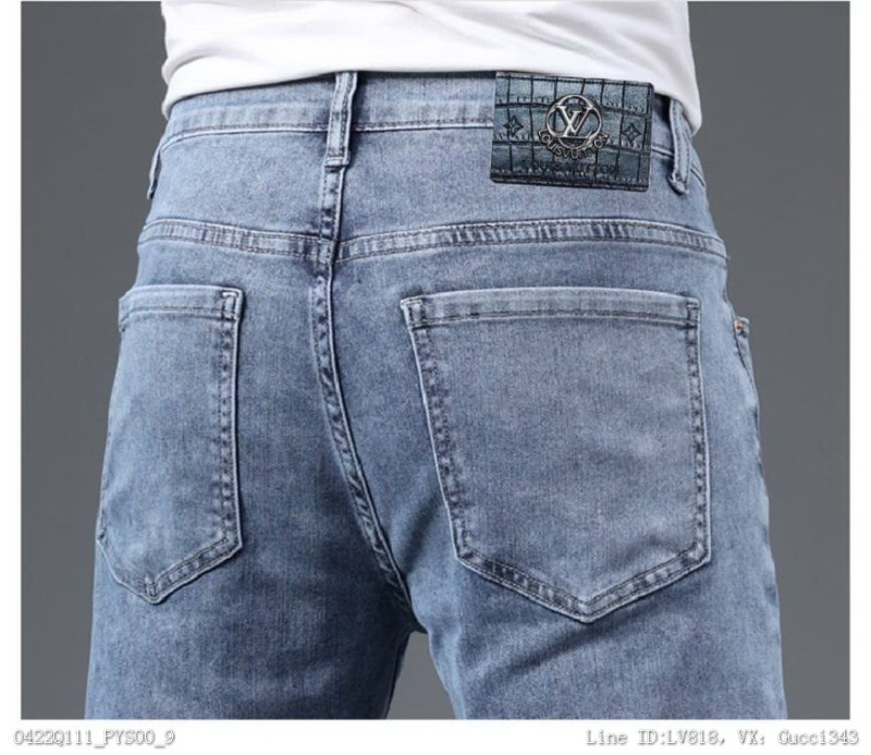 00088_ Q111PYS00_ The latest popular jeans in LV counter are made of European imported customer supplied fabrics and original hardware accessories
