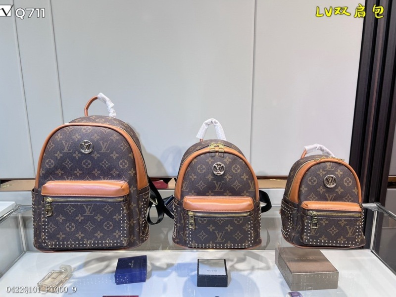 00065_ Q101PYQ00__ LV backpack has many pockets and compartments, which makes this backpack more attractive and soft