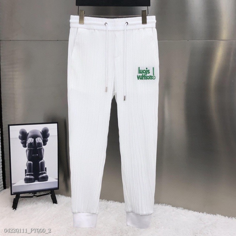 00041_ Q111PYQ00_ Louis Vuitton lv2022ss spring and summer new elastic casual pants high-end version counter custom fabric