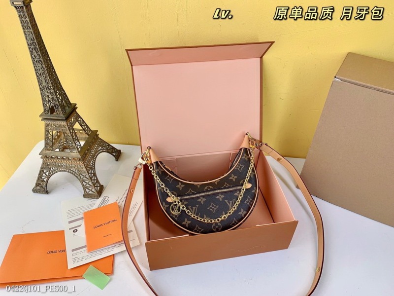 00284_ Q101PES00_ Top original quality Folding gift box aircraft box LV original quality chain crescent bag LV