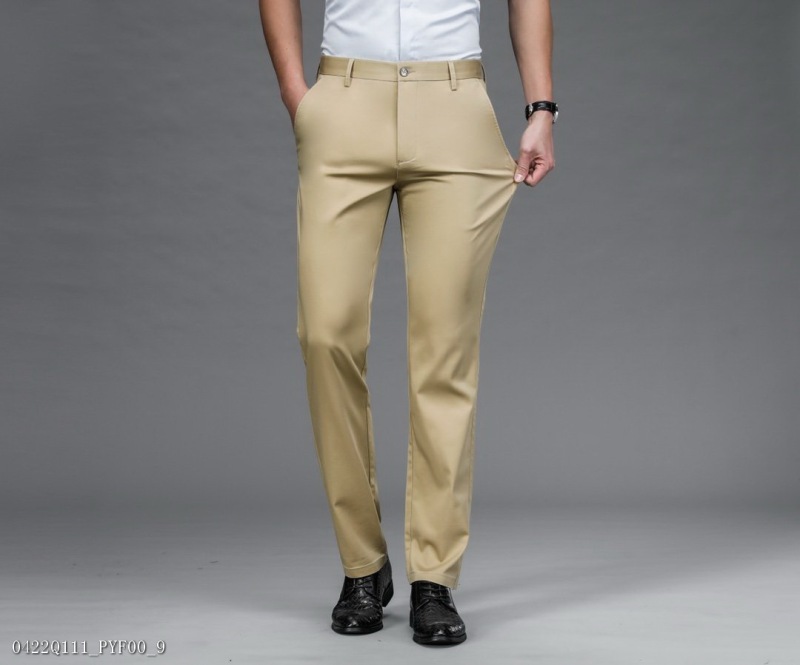 00035_ Q111PYF00_ Summer casual pants new shelf LV Louis Vuitton men's business cotton pants cool thin micro elastic fabric