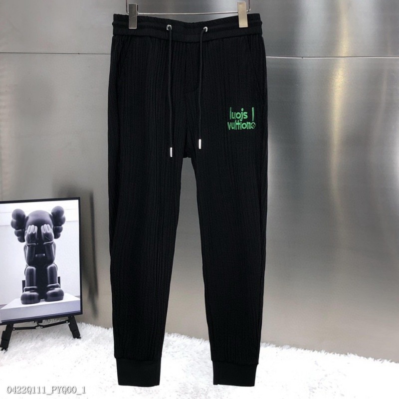 00041_ Q111PYQ00_ Louis Vuitton lv2022ss spring and summer new elastic casual pants high-end version counter custom fabric