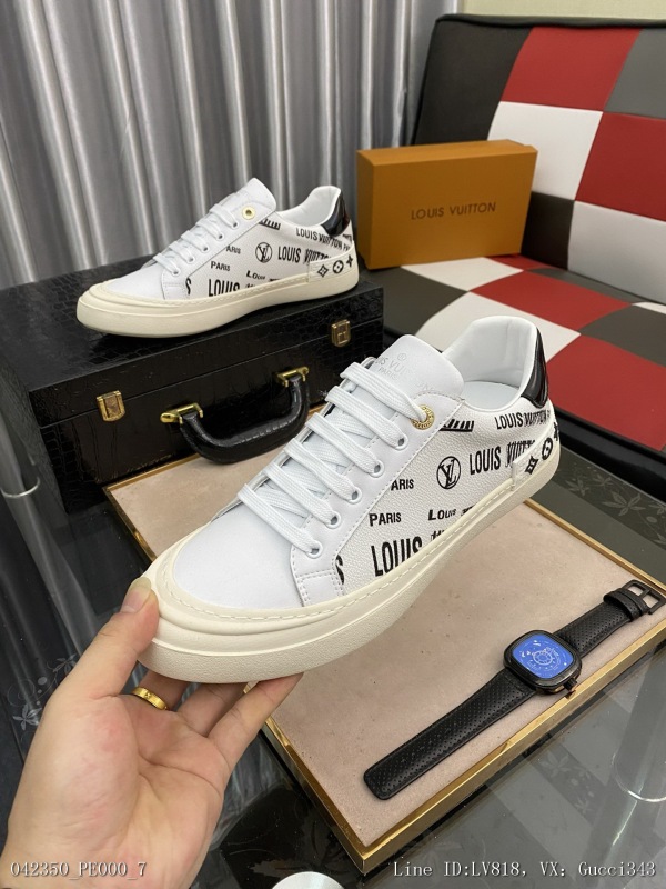 00071_ 50PE000_ LV men's low top casual shoes are practical and versatile, high-quality imported original first layer calfskin original cover last version super positive head