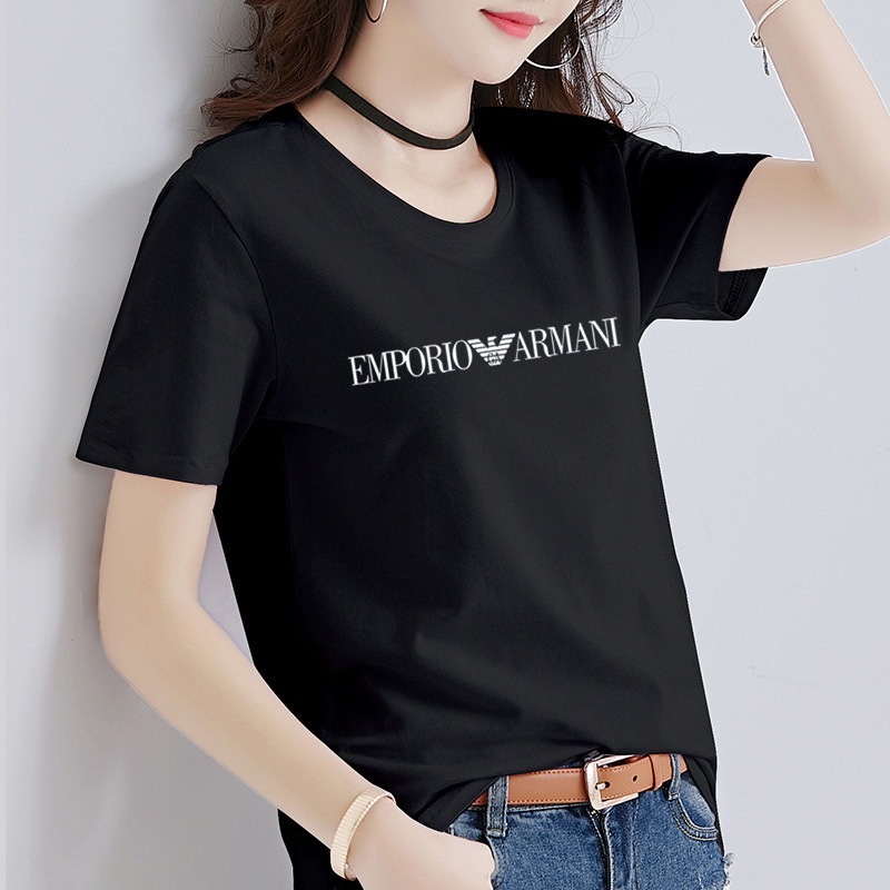 armani 2022 new couple short-sleeved T-shirt, group wear, collective wear, brand-name half-sleeved short T Factory direct sales Simple and stylish Breathable and sweat-wicking