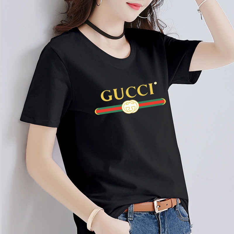 Gucci 2022 new couple short-sleeved T-shirt, group wear, collective wear, brand-name half-sleeved short T Factory direct sales Simple and stylish