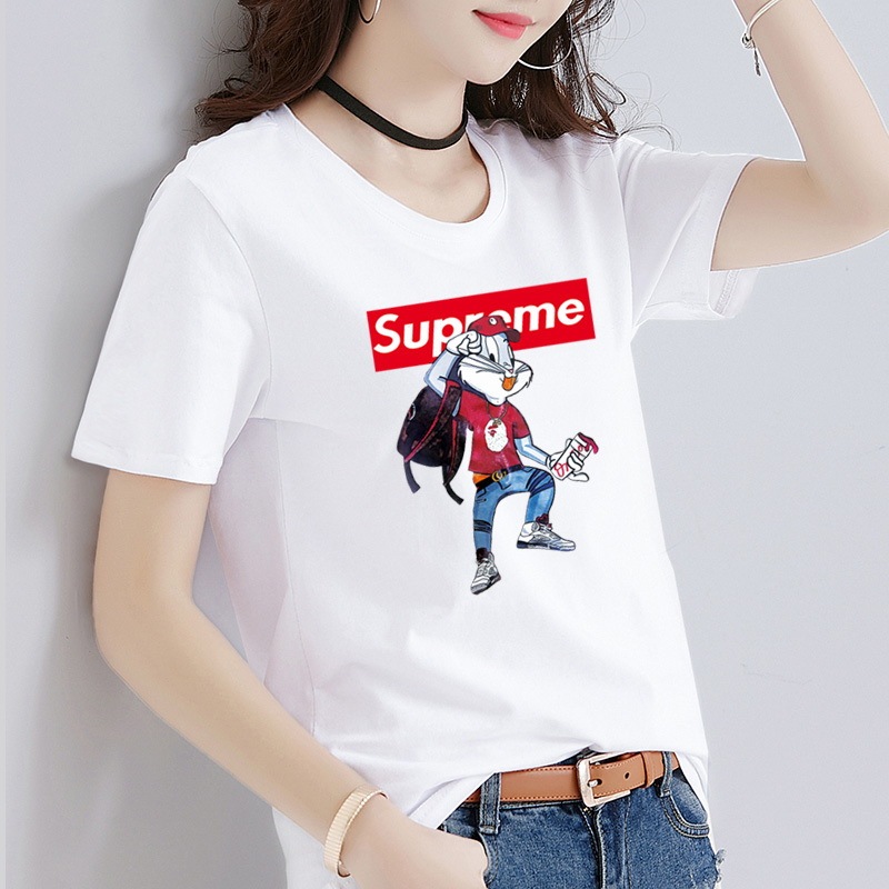 bottoming clothes University T couple models trendy brand 2022 new Short T T-shirt Simple and stylish Short T short sleeve Supreme girlfriend outfit