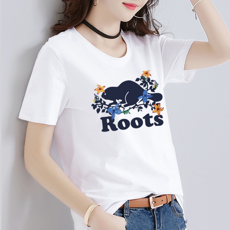 2022 new teenager University T couple models Breathable and sweat-wicking Short T short sleeve  trendy brand Roots T-shirt group clothes