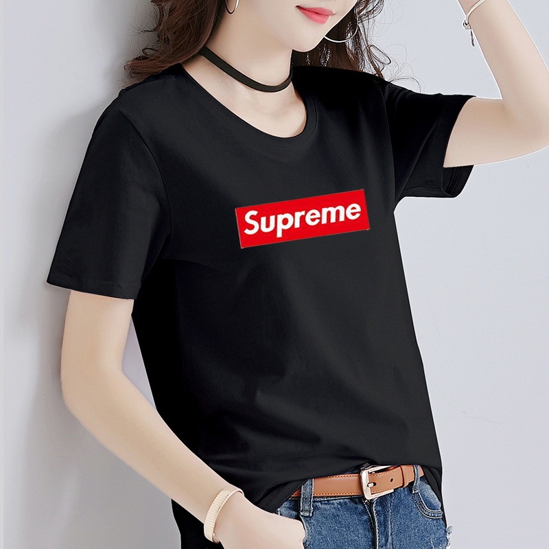 2022 new Factory direct sales Simple and stylish Breathable and sweat-wicking teenager T-shirt short sleeve girlfriend outfit couple models Supreme