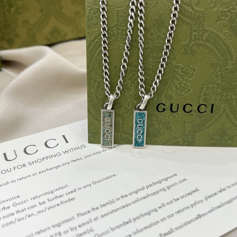 [G*ucc] 925 sterling silver enamel pendant necklace