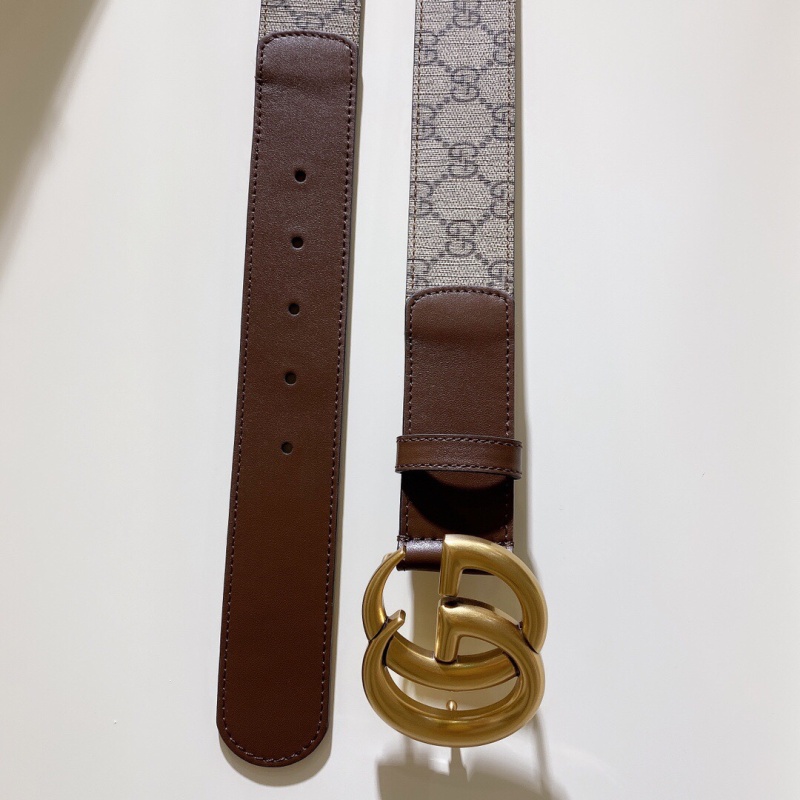 GUCCI Double G Bronze Buckle Classic Print