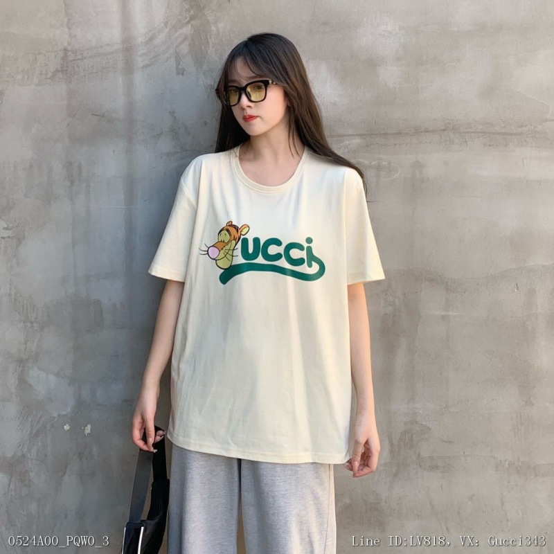 00064_ A00PQW0_ 22ss spring / summer new Gucci Anniversary Limited T-shirt Tigger print cotton short sleeve Unisex smlxl