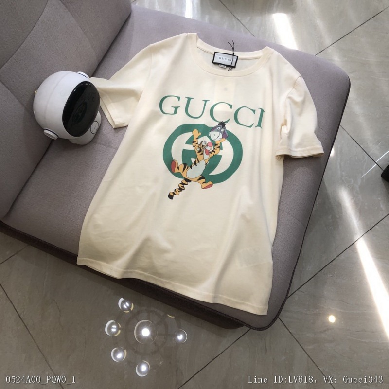 00123_ A00PQW0_ Gucci new spring and summer latest year of the tiger exclusive digital direct jet printing the most popular green element embellishment for men and women