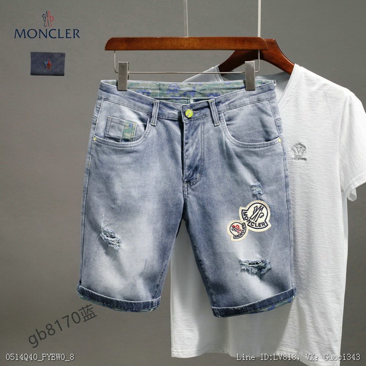 194_ Q40PYEW0_ Moncler new denim shorts 2838
