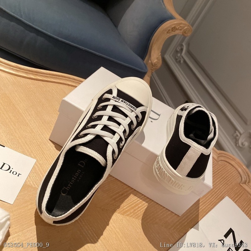 00113_ G4PE000_ Dior classic casual shoes black and white classic 2 colors 21 spring and summer latest colors black and white two colors countless net red stars