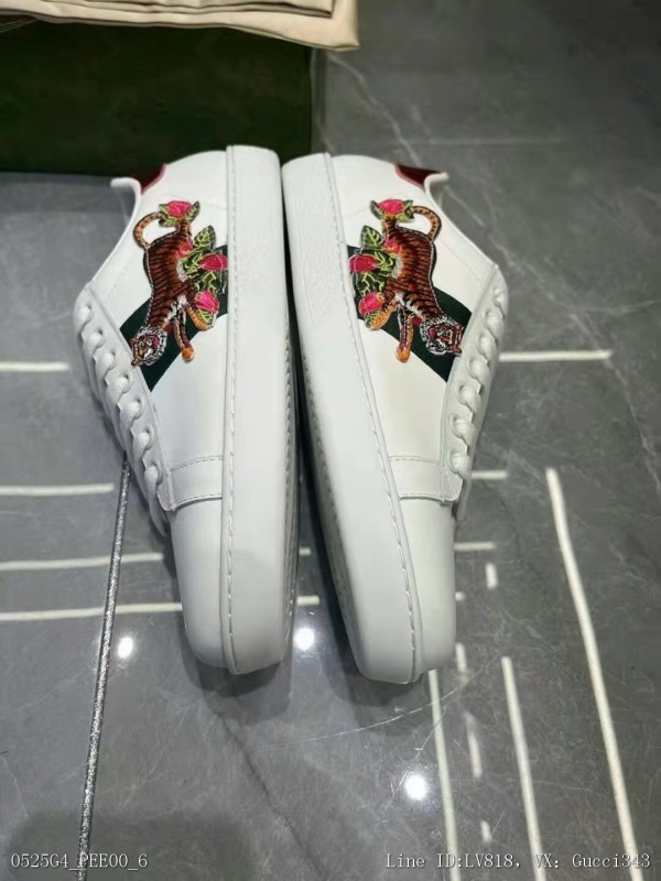 00161_ G4PEE00_ Men's 102022 Gucci Gucci official website latest tiger pattern lace up casual sneakers