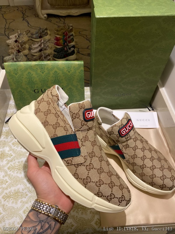 00019_ G4PEJ00_ The top version of men's 102022gucci low top sneakers is one-to-one, and the new style in early spring is finished