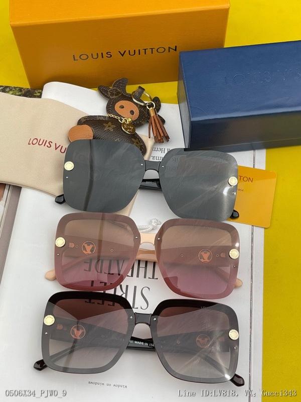 00140_ X34PJW0_ TR polarized series LV large frame sunglasses sunglasses sunglasses classic box design does not pick the face, no matter with the coat