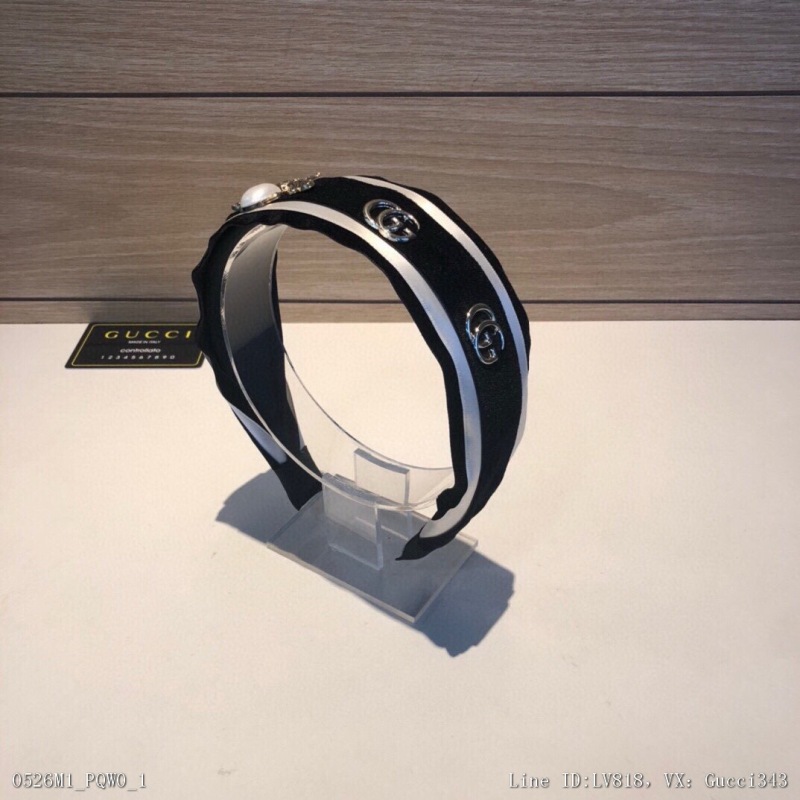 00001_ M1pqw0_ With packaging Gucci Gucci new big G letter hair hoop Classic Pearl bee bow hairpin super exquisite edge