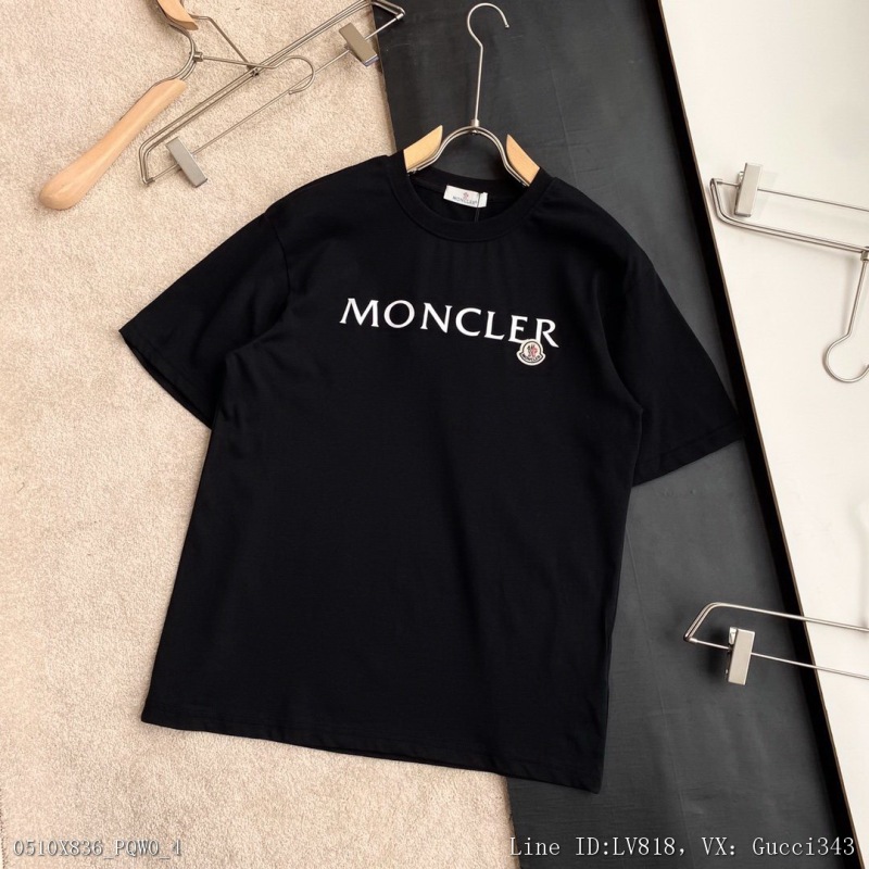 00093_ X836pqw0_ Moncler mengkou 22ss spring and summer catwalk limited edition short sleeve T-shirt Italy direct flight top class imported 40 thread double yarn 20