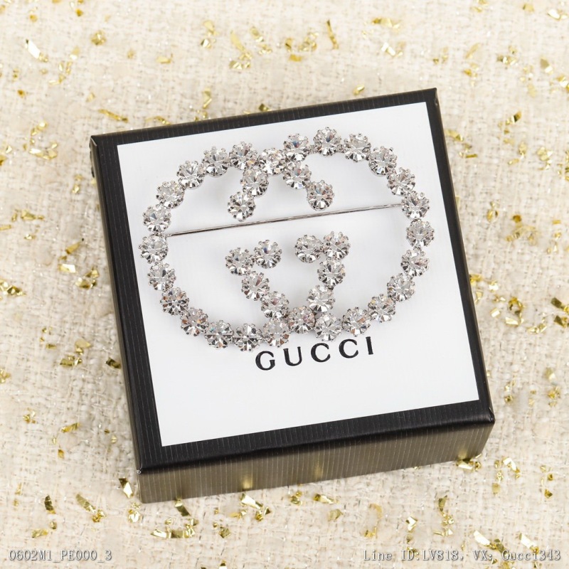 00117_ M1PE000_ 202183 hot Gucci Gucci 2019 new launch letter logo hairpin Brooch original engraving lo