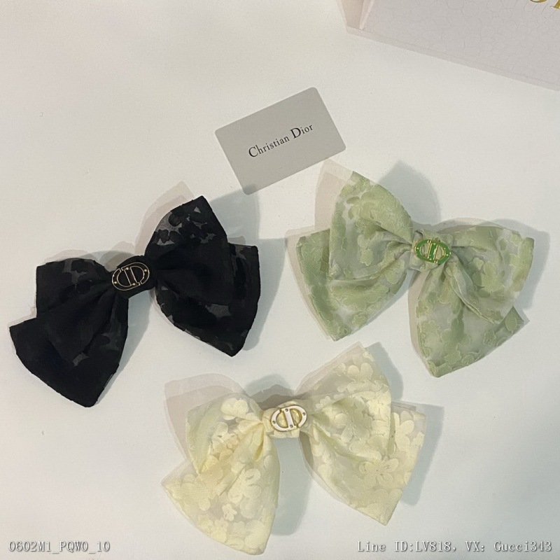 00025_ M1PQW0_ Equipped with special counter packaging Dior Dior's latest popular bowknot Zhonggu five gold hairpin letter is a must for me
