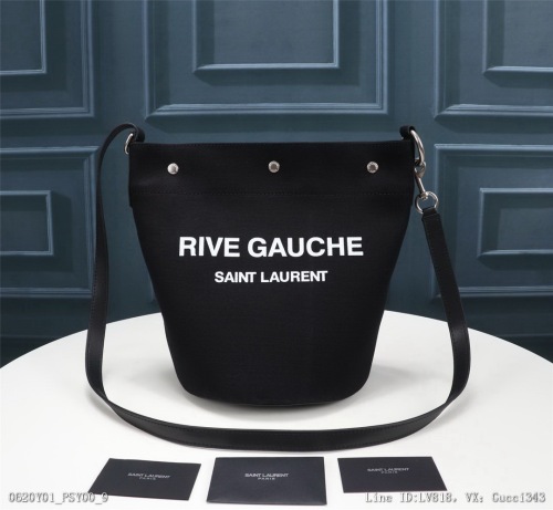 00329_ Y01PSY00_ The latest rivegauche French Linen bucket bag at the counter has a simple and atmospheric shape, which is definitely a popular street auction