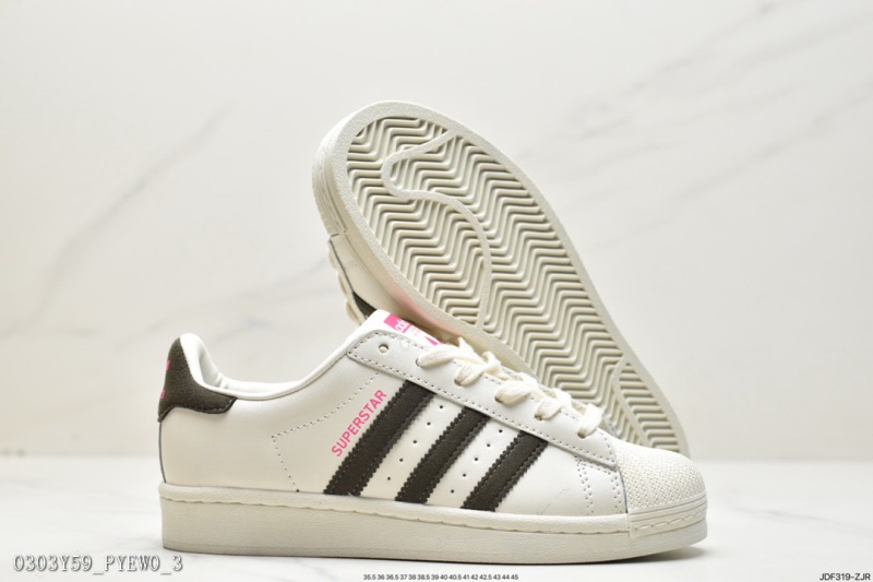 Adidas Adidas Three -leaf Grass Originalssuperstar  Sail/Green/LACE  shell head series low -top classic versatile casual sneakers