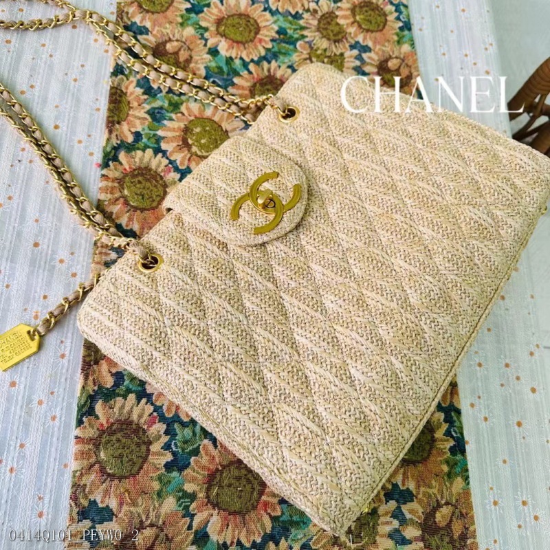 Chanel new canvas beach bag purchase bag