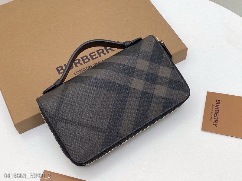 Burberry Wallet House checkered leather short money clip