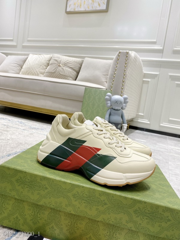 GUCCI RHYTON series print sports shoes daddy shoes The most popular daddy shoes! Not only is versatile, the effect of the upper foot is also very thin and increased, it is also my self -reserved model ~ Number: 34-45