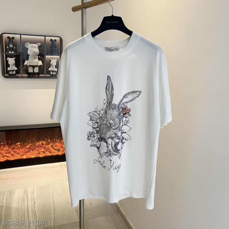 Dior CD 23SS Alice Dreamwim Wonderland Rabbit Annual Limited short -sleeved T -shirt