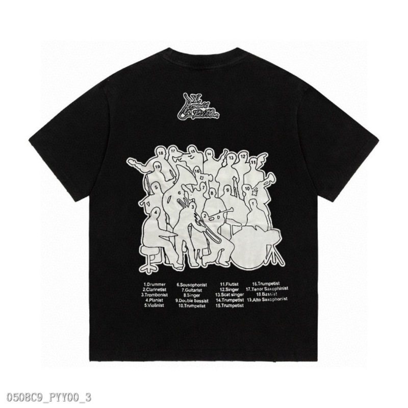 Louis Vuitton limited show rock band short -sleeved T -shirt
