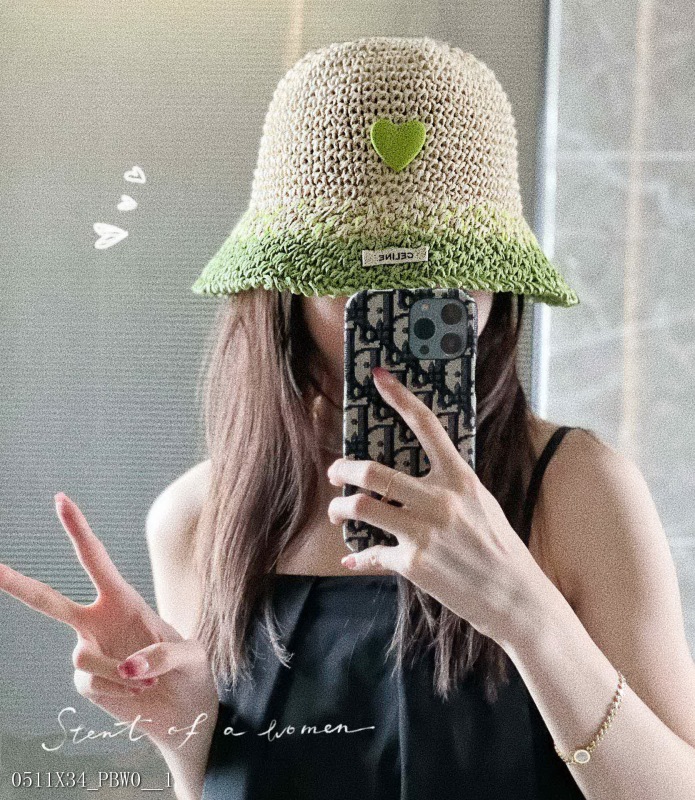 Celine2023 spring and summer vacation rainbow sweet cool wind fisherman hat, big -name model is super good, hurry up!