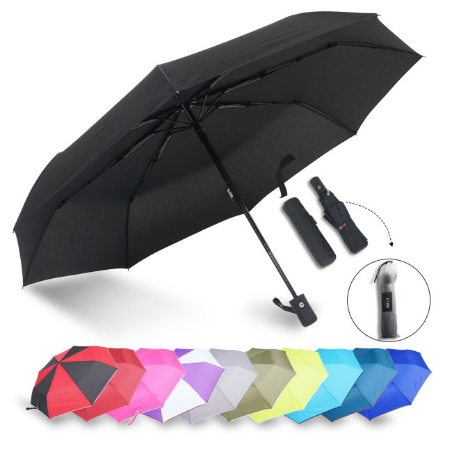 Factory Outlet - IXINU Automatic Open Close Portable Lightweight Travel Umbrella Parasol Outdoor Sun & Rain All Weather Umbrella