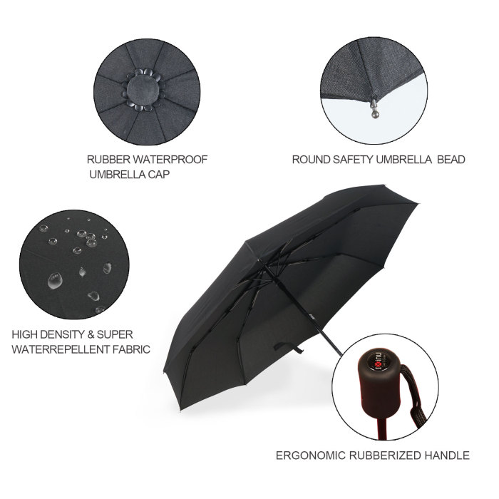 Factory Outlet - IXINU Automatic Open Close Portable Lightweight Travel Umbrella Parasol Outdoor Sun & Rain All Weather Umbrella