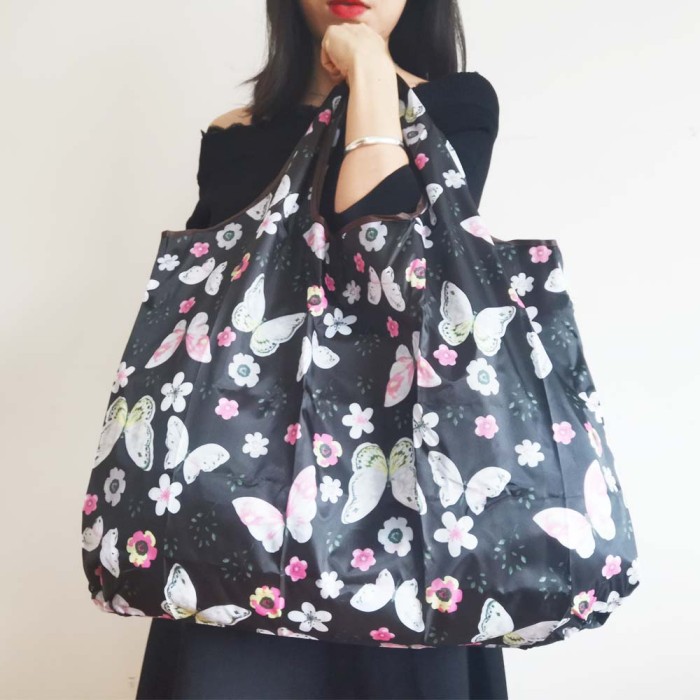 OLOGAIN Folding bag nylon shopping bag foldable bag reusable bag big eco bag grocery bag eco friendly bag tote reusable shopping bag