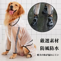 🔥透明フード付き犬用レインコート❗着脱簡単で便利 完全防水 雨の日のお散歩や梅雨時期に最適