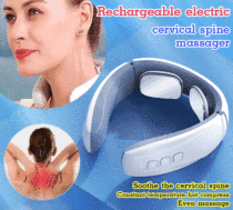 Rechargeable electric pulse cervical spine massager, kneading and neck protection smart massager