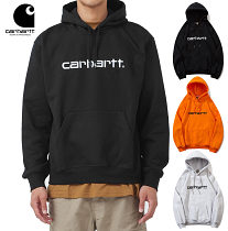 Carhartt classic letter print unisex loose hooded fleece hoodie sweatshirt