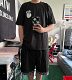 Stussy 8球系列 SS24 經典黑八撞球印花圖案寬鬆圓領短袖T卹 男女同款