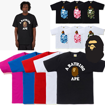 Japanese trendy brand BAPE short-sleeved printed summer T-shirt couple casual short-sleeved
