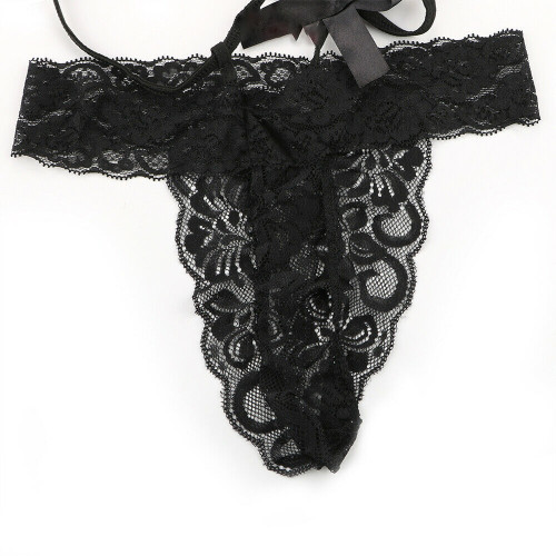 G-string Lace Bow Bra&Panty Set