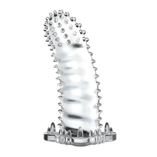 Ribbed Cock Extension Man Crystal Sleeve