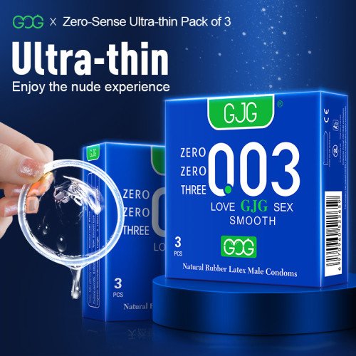 GJG Ultra-Thin Zero Distance Condoms 003 Series Blue 3PCS