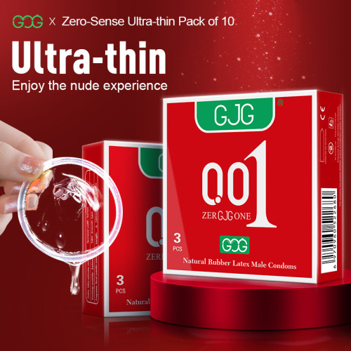 Ultra-Thin Zero Distance Condoms GJG 001 Series 3PCS