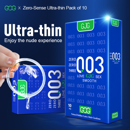 GJG Ultra-Thin Zero Distance Condoms 003 Series Blue 10PCS