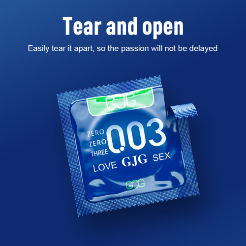GJG Ultra-Thin Zero Distance Condoms 003 Series Blue 3PCS