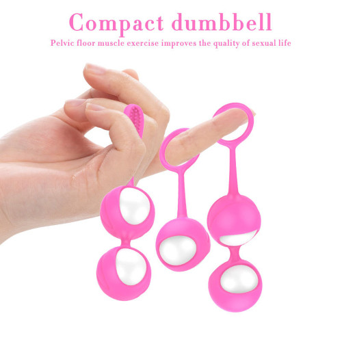 Vaginal silicone dumbbell ball sex toy